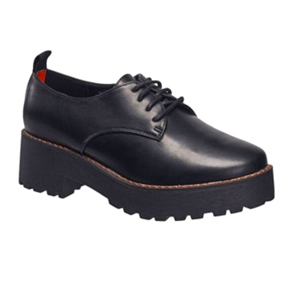 French Connection Amanda Oxford Loafer Shoe Black Vegan Leather Women's Size 8 - Picture 1 of 10